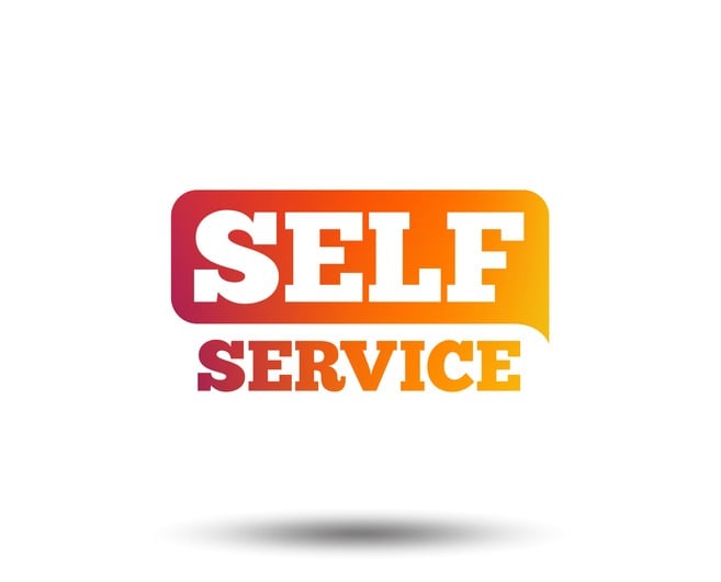 Self service sign icon. Maintenance button. | MemberPress membership self service