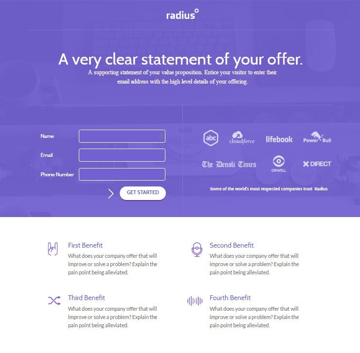 landing-page-example-radius | MemberPress page d'atterrissage pour les membres
