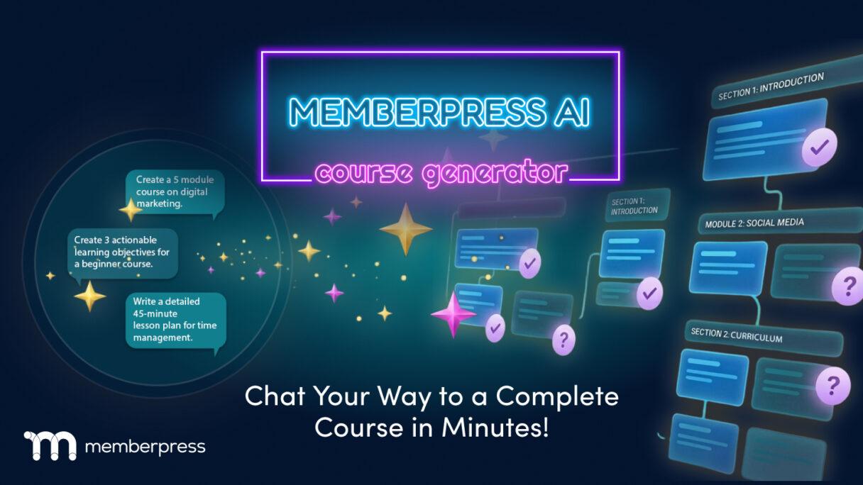 AI Course Generator - 1480 × 832 | MemberPress AI Course Generator featured image