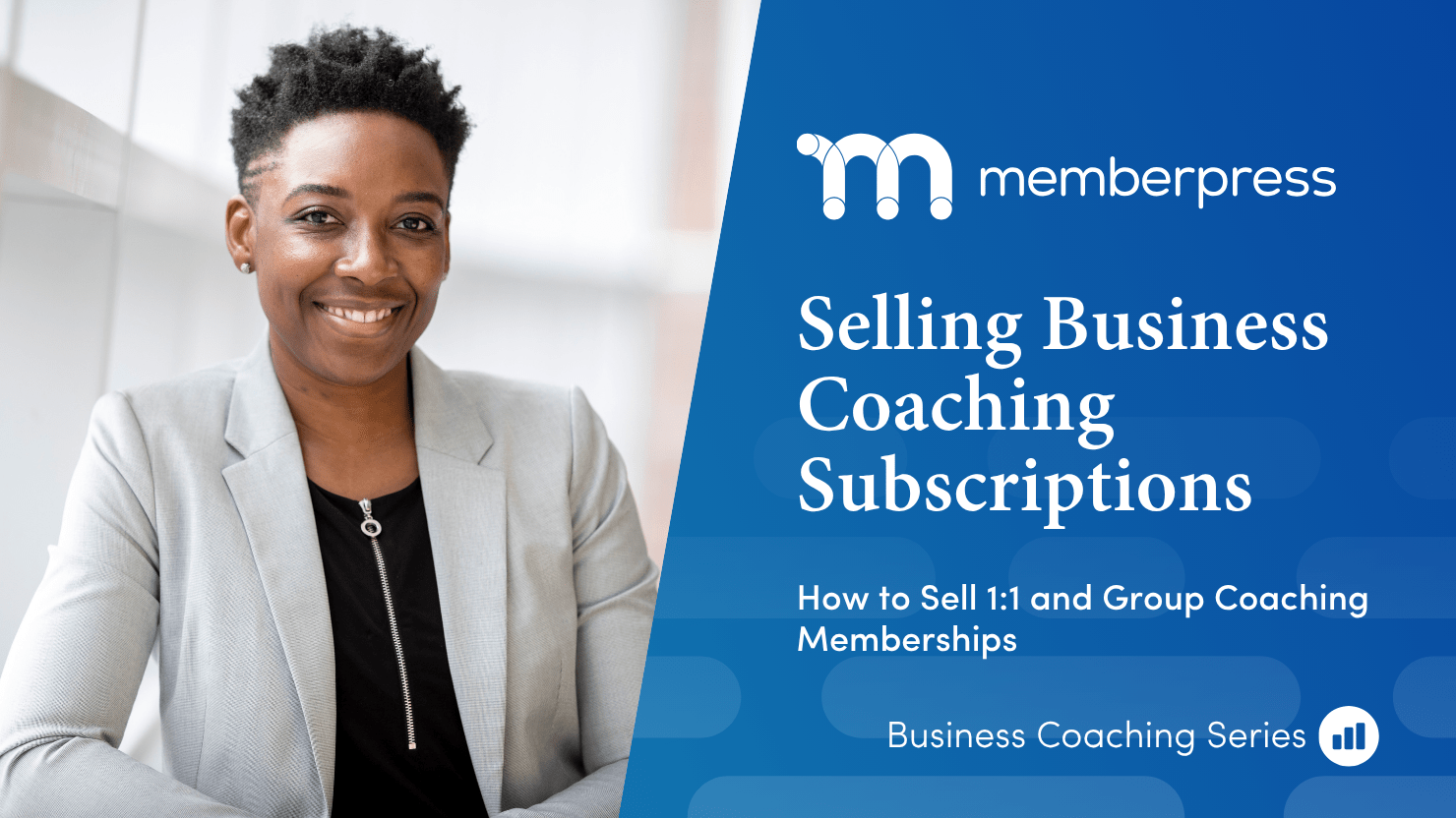 BUSINESS COACHING SUBSCRIPTIONS | MemberPress Featured image selling business coaching subscriptions with a business woman